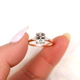 Stunning 1.95 CT Oval Moissanite Engagement Ring with Three Stone Design 4
