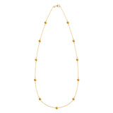 2.75 TCW Round Citrine Lab Made Diamond- November Birthstone Necklace 1