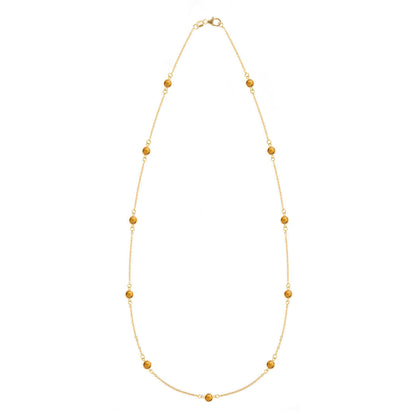 2.75 TCW Round Citrine Lab Made Diamond- November Birthstone Necklace 1
