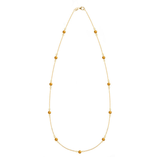 2.75 TCW Round Citrine Lab Made Diamond- November Birthstone Necklace 1