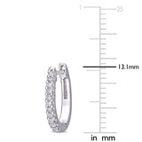 Round Cut Cubic Zirconia in 925 Sterling Silver Earrings 8