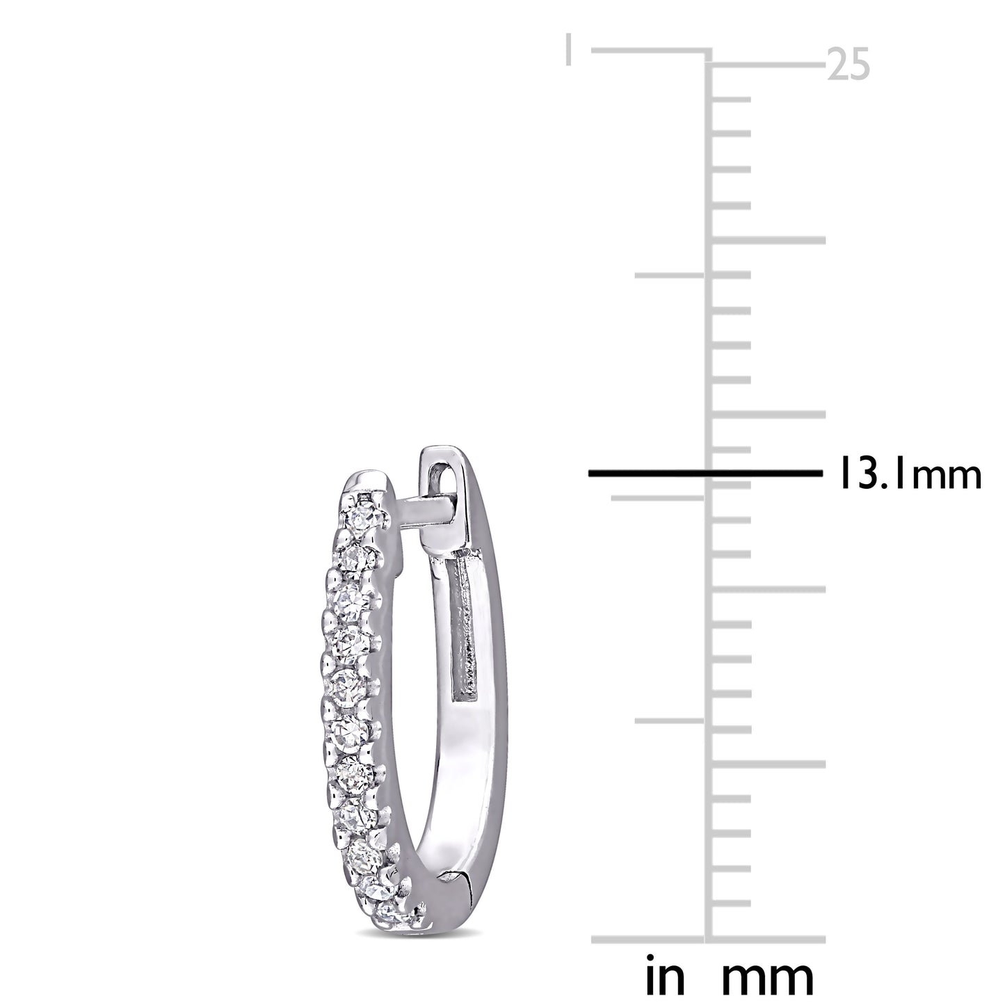 Round Cut Cubic Zirconia in 925 Sterling Silver Earrings 8