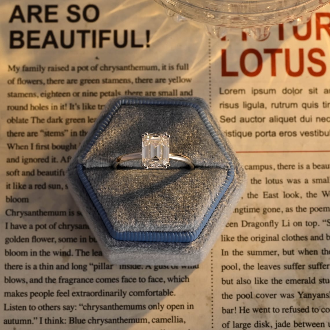 Stunning 3.0 CT Emerald Moissanite Engagement Ring with Solitaire Design 7