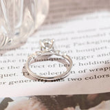 Stunning 2.0 CT Round Moissanite Engagement Ring with Pave Design 8