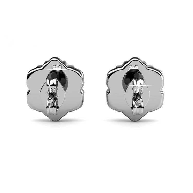 Round Cut Cubic Zirconia in 925 Sterling Silver Earrings 4