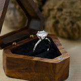 Stunning 1.0 CT Round Moissanite Engagement Ring with Twisted Shank in Solitaire Design 3
