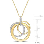 Round Cut Cubic Zirconia in 925 Sterling Silver Necklace 3