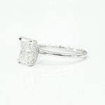 Stunning 2.0 CT Radiant Moissanite Engagement Ring with Hidden Halo Design 2