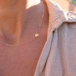 0.25 TCW Round Citrine Lab Made Diamond- November Birthstone Necklace 8