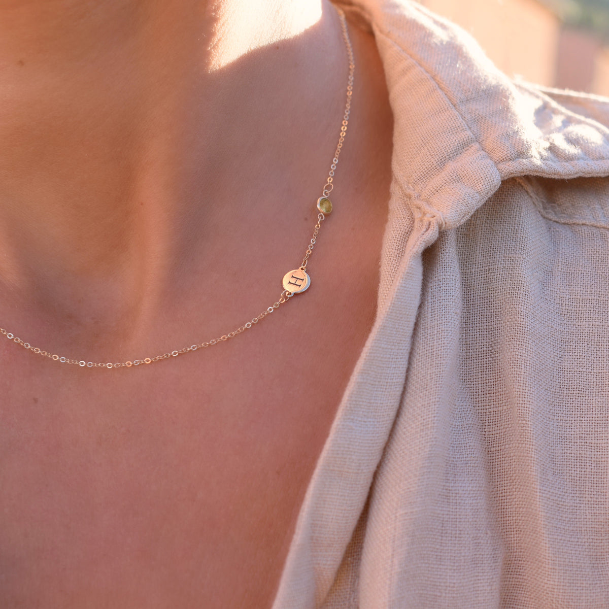 0.25 TCW Round Citrine Lab Made Diamond- November Birthstone Necklace 8