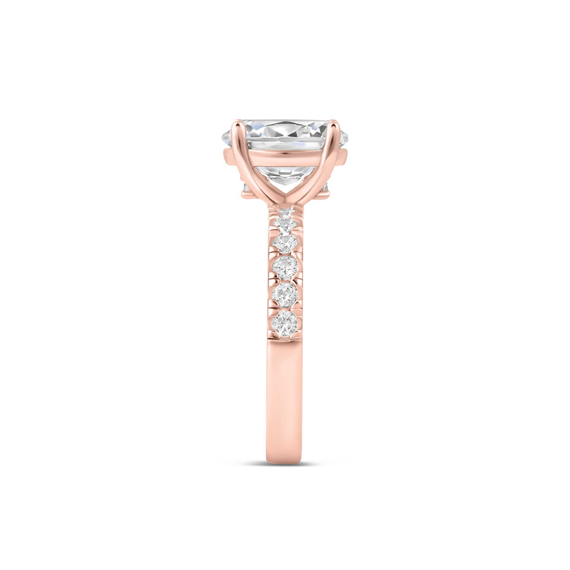 Stunning 3.0 CT Oval Moissanite Engagement Ring in Pave Design 3
