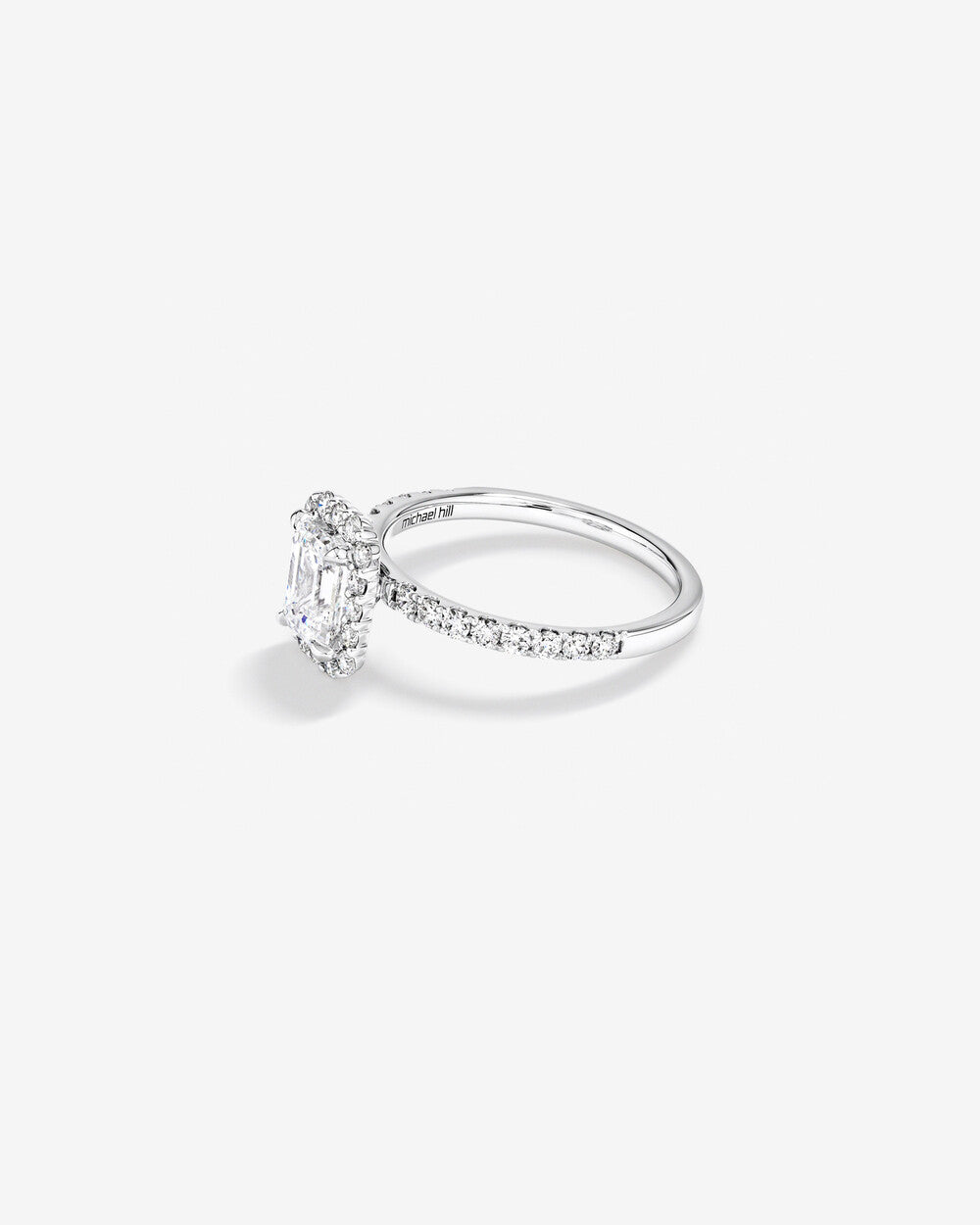 Stunning 1.78 CT Emerald Moissanite Engagement Ring with Pave & Halo Design 2