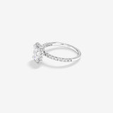 Stunning 1.78 CT Emerald Moissanite Engagement Ring with Pave & Halo Design 2