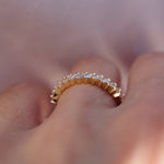 Stunning 0.4 TCW Baguette Moissanite Stones In Half Eternity Wedding Band 3