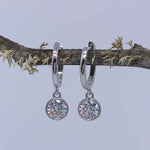 Round Cut Cubic Zirconia in 925 Sterling Silver Earrings 4
