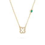 0.25CT Round Emerald Lab Made Diamond- May Birthstone Necklace 4