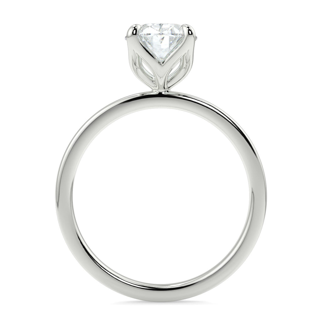 Stunning 2.11 CT Oval Moissanite Engagement Ring with Solitaire Design 6