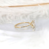 Stunning 1.69 CT Oval Moissanite Engagement Ring with Dainty Design 2
