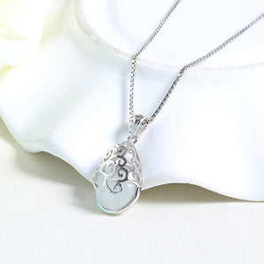 Round Cut Cubic Zirconia in 925 Sterling Silver Necklace