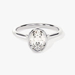 Stunning 1.0-2.0 CT Oval Moissanite Engagement Ring with Bezel Design 4