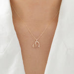 Round Cut Cubic Zirconia in 925 Sterling Silver Necklace 4