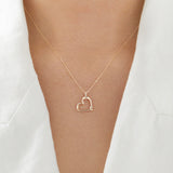 Round Cut Cubic Zirconia in 925 Sterling Silver Necklace 4