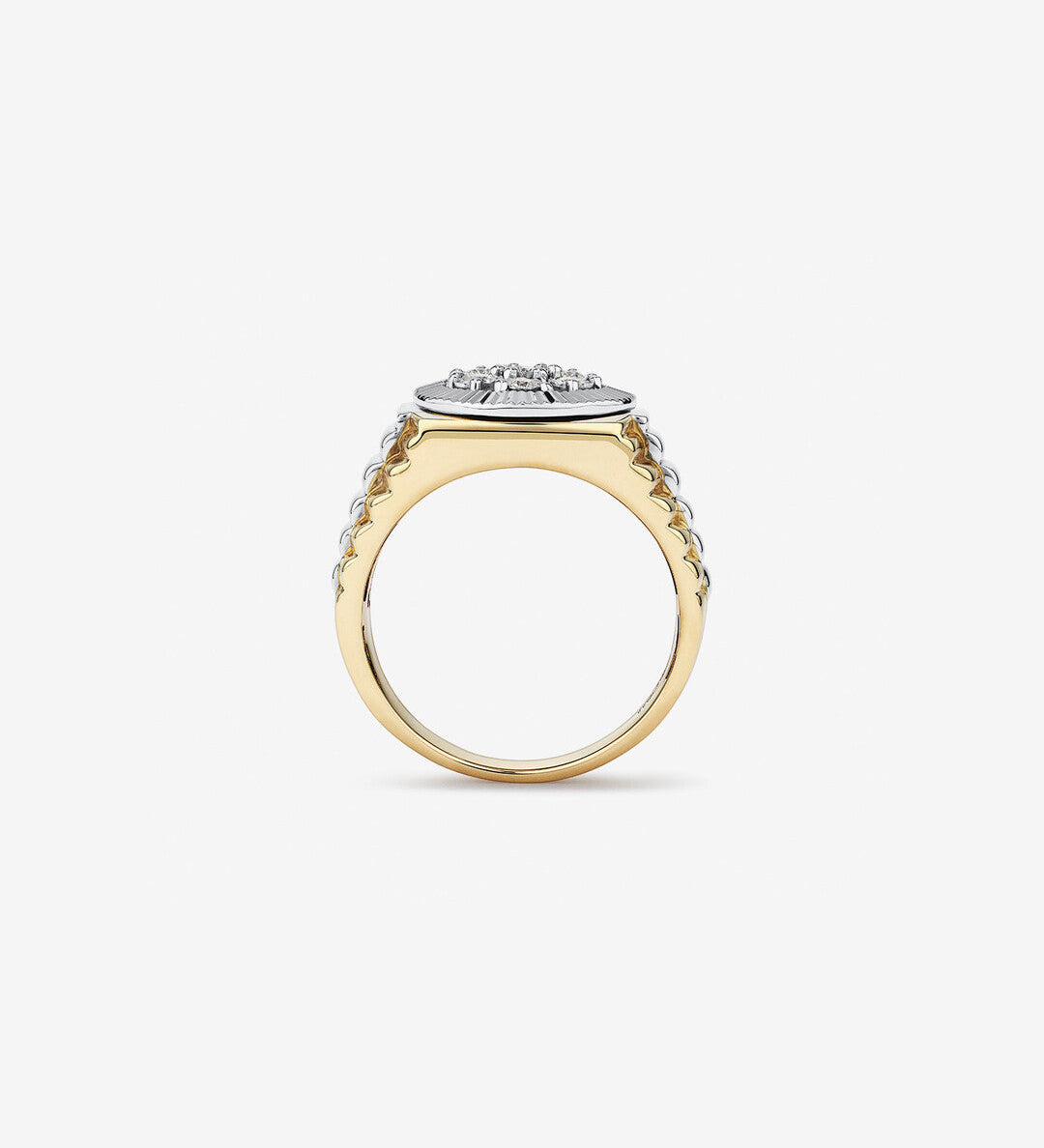 0.25 TCW Round Moissanite Men's Wedding Band in Solid Gold 3