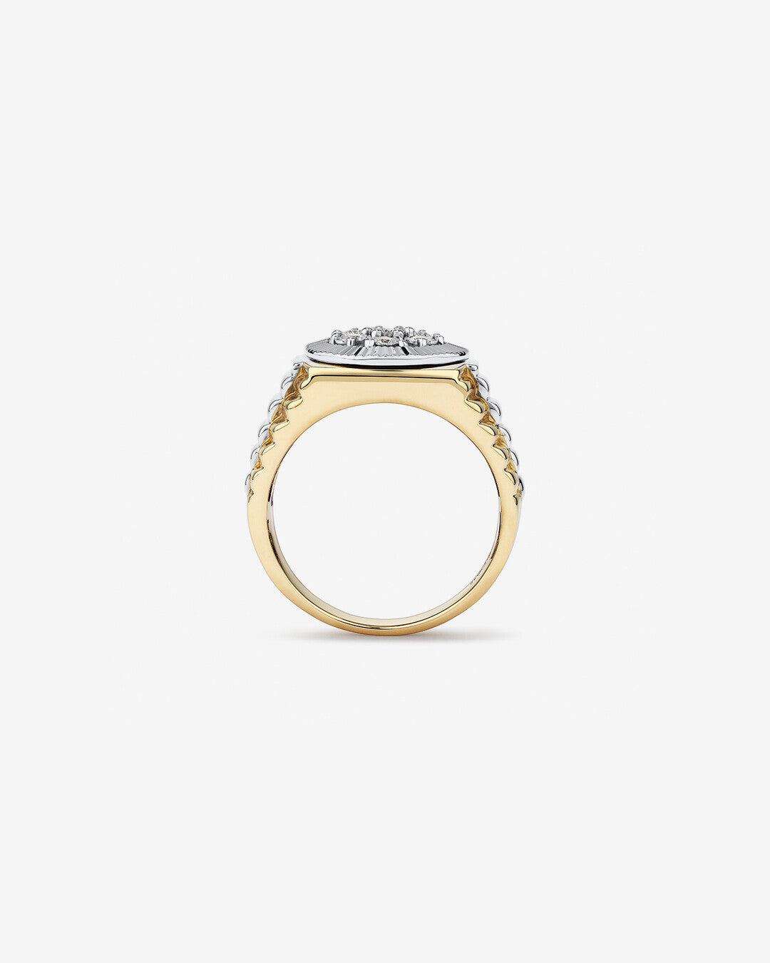 0.25 TCW Round Moissanite Men's Wedding Band in Solid Gold 3