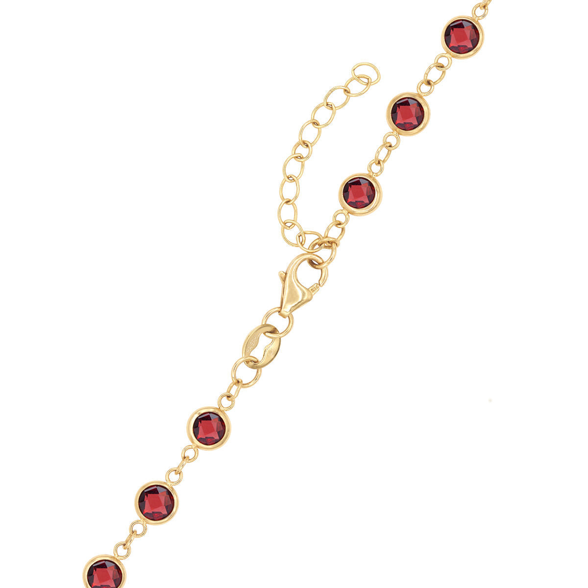 11.8 TCW Round Garnet Lab Made Diamond- January Birthstone Necklace 5