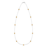2.75 TCW Round Citrine Lab Made Diamond- November Birthstone Necklace 3