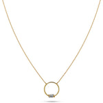 0.20 CT Round Moissanite Diamond Twinkling Twine Pendant Necklace in Solid Gold 4