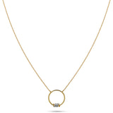 0.20 CT Round Moissanite Diamond Twinkling Twine Pendant Necklace in Solid Gold 4