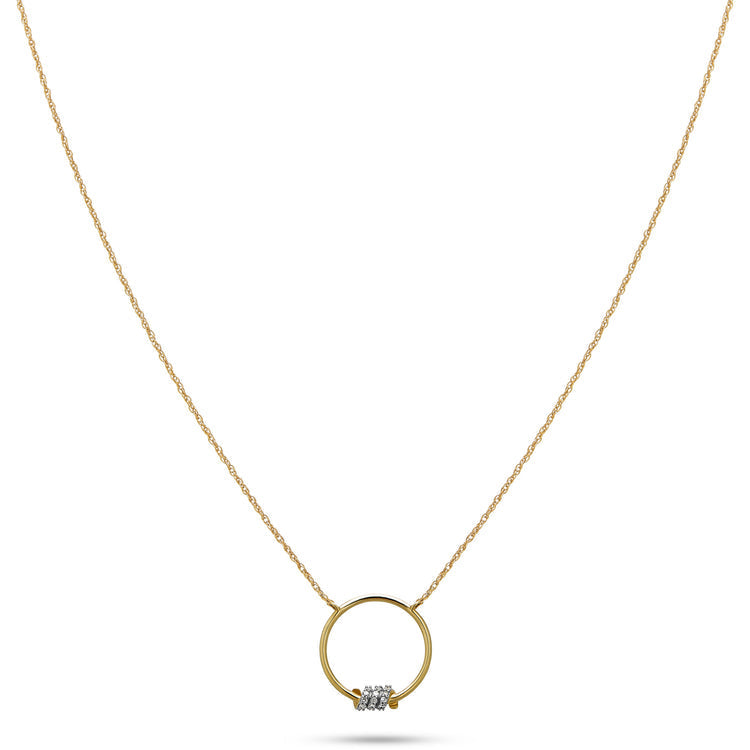 0.20 CT Round Moissanite Diamond Twinkling Twine Pendant Necklace in Solid Gold 4