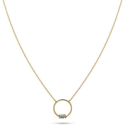 0.20 CT Round Moissanite Diamond Twinkling Twine Pendant Necklace in Solid Gold 4