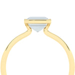Stunning 2.0 CT Emerald Moissanite Engagement Ring with Half Bezel Design 2