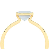 Stunning 2.0 CT Emerald Moissanite Engagement Ring with Half Bezel Design 2