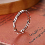 Stunning 1.4 CT Baguette Full Eternity Moissanite Stones Wedding Bands 3