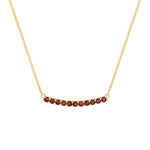 1.38 TCW Round Garnet Lab Made Diamond- January Birthstone Necklace 1