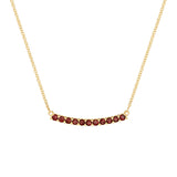 1.38 TCW Round Garnet Lab Made Diamond- January Birthstone Necklace 1