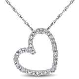 Round Cut Cubic Zirconia in 925 Sterling Silver Necklace 1