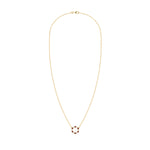 1.5 TCW Round Garnet Lab Made Diamond- January Birthstone Necklace 2