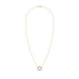 1.5 TCW Round Garnet Lab Made Diamond- January Birthstone Necklace 2
