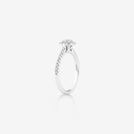 Stunning 0.5 CT Round Moissanite Stone Engagement Ring In Halo & Pave Design 3