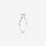 Stunning 0.5 CT Round Moissanite Stone Engagement Ring In Halo & Pave Design 3