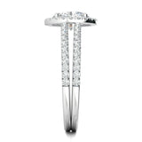 Stunning 0.6 CT Oval Moissanite Stones Pave & Halo Engagement Rings 4