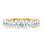 Stunning 0.80 CT Radiant Moissanite Stones Full Eternity Wedding Band 1