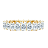 Stunning 0.80 CT Radiant Moissanite Stones Full Eternity Wedding Band 1