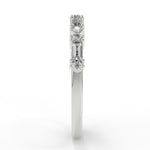 Stunning 0.30 TCW Round & Baguette Moissanite Stones Half Eternity Wedding Band 7