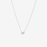Round Cut Cubic Zirconia in 925 Sterling Silver Necklace 1