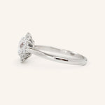 Stunning 1 CT Oval Moissanite Engagement Ring With Halo Design 4